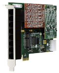 8 Port Modular Analog PCI-Express x1 Card with 8 Trunk Interfaces