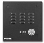 VoIP Speaker Phone with Call Button  Black Aluminum Faceplate  Flush Mount with Included Rough-In Bo