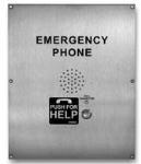 ADA Compliant Stainless Steel Emergency Phone with Dialer and Voice Announcer  Flush Mount Only with