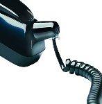 Phone Coil Cord with Twisstop 25-Feet Landline Telephone Accessory Black