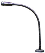 Cardioid Dynamic Microphone 19in. Gooseneck 2 3/4in. Flange and 6ft. Cable - Chrome - Not Assembled