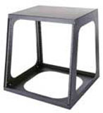 Slim 2 Series Rack 2-10 Desktop Turret Steel Frame Black Wood Grain Melamine finish