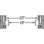 Rackrail Reducer 3 RU 23in. W to 19in. W Black Powder Coat finish