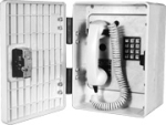 Wpf. Rugged Telephone with 15in. Armored Handset Cord and Keylock Door ***Non-Returnable***