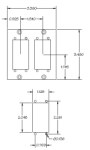 UCP Module Two EDAC/ELCO 90 Pin Punchouts Black Brushed and Anodized finish