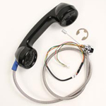 18in. Standard Prison Armored Cord Handset with Steel Lanyard Swivel E-Ring and Roll Pin