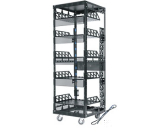 Slim 5 Series Rack 37 RU 20in. D Configured Black Powder Coat finish