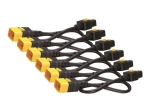 Power Cord Kit (6 ea)  Locking  C19 to C20 (90 Degree)  0.6m