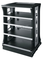 ASR-HD Series Rack ASR-30-HD Adjustable Heavy Duty Slide Out Rotating Shelving System Steel Black Finish