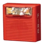 Horn Strobe Ceiling Weatherproof 24VDC 3dB 75CD Red