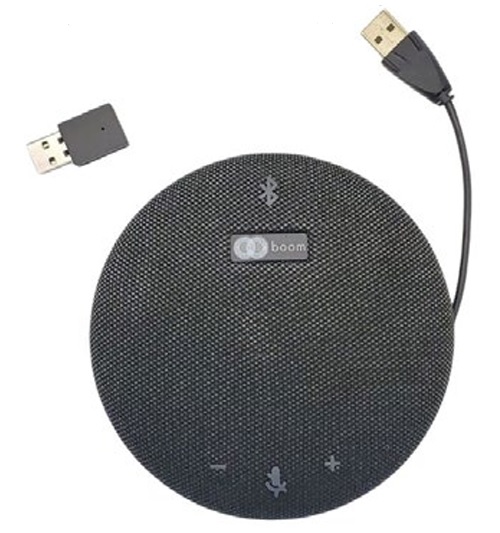 Boom GIRO PRO - HD Audio USB 2.0 + Bluetooth 5.0 Portable Speakerphone with Dongle Wireless Charging 12 Hr Talktime 360 Omnidirectional Pickup Industy-Leading Echo Cancellation Full-Duplex