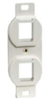 Outlet Frame Duplex 106 2 Port Telco Ivory