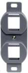 Outlet Frame Duplex 106 2 Port Gray