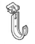 CADDY CABLECAT J-Hook with Hammer-On Flange Clip Swivel Steel Spring Steel 3/4in. Dia 1/8in. -1/4in. Flange (Box of 40)