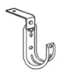 CADDY CABLECAT J-Hook with Angle Bracket 3/4in. Dia 1/4in. Hole (Box of 40)