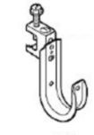 CADDY CABLECAT J-Hook with BC Beam Clamp Steel 3/4in. Dia 1/8in. -1/2in. Flange (Box of 40)