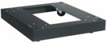 Skirted Caster Base 20in. D ERK Series includes 4 Casters Steel Textured Black Powder Coat Finish