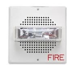 Chime Strobe Square Wall 24 VDC 135/185CD White