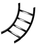 90 Degree Inside Vertical Bend Cable Ladder Rack Steel Black Powder Coat finish