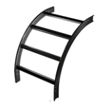 12in. Wide 90 Degree Inside Vertical Bend Cable Ladder Rack Steel Black Powder Coat Finish