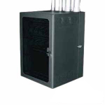 2ft. (12 Rack Units) Cablesafe Data Wall Cabinet 26in. Deep Centered Rail Plexi Door Steel Black Powder Coat Finish