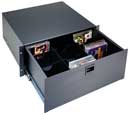 2 Space (3 1/2in. ) Rack Drawer Steel Black Brushed and Anodized finish