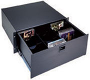 7in. Rack Drawer 4 Rack Units Anodized Black Brushed Finish