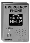 ADA Compliant Stainless Steel Vandal Resistant Emergency Phone with Dialer and Voice Announcer Surface Mount Only with CE Mark