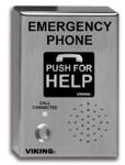 ADA Compliant Stainless Steel Vandal Resistant Emergency Phone with Dialer and Voice Announcer Surface Mount Only with Enhanced Weather Protection (EWP)