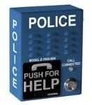 ADA Compliant Emergency Phone with Dialer and Voice Announcer Blue with in. Policein. Verbiage Surface Mount Only with Enhanced Weather Protection (EWP)