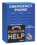 VoIP ADA Compliant Emergency Phone with Dialer and Voice Announcer Blue with in. Emergency Phonein. Verbiage Surface Mount Only