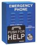 ADA Compliant Emergency Phone with Dialer and Voice Announcer Blue with in. Emergency Phonein. Verbiage Surface Mount Only with Enhanced Weather Protection (EWP)