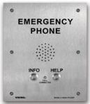 Two-Button ADA Compliant Stainless Steel Emergency Phone for Talk-A-Phone Applications Flush Mounts in a Talk-A-Phone Back Box with Enhanced Weather Protection (EWP)