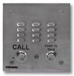 Stainless Steel Handsfree Phone with Dialer and Push-To-Talk Button Flush Mount with Included Rough-In Box or Surface Mount with an Optional VE-5x5