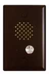 Oil Rubbed Bronze Entry Phone with Automatic Disconnect and Blue LED Flush Mounts in Single Gang Box or Surface Mount with an Optional VE-3x5 with Enhanced Weather Protection (EWP)