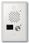 Satin White Entry Phone with Color Video Camera  Auto Disconnect  Blue LED  Flush Mounts in a Single Gang Box or Surface Mount with an Optional VE-3x5