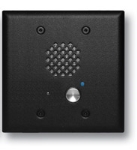 VoIP Black Entry Phone with Blue LED Flush Mounts in Double Gang Box or Surface Mount with an Optional VE-5x5 with Enhanced Weather Protection (EWP)