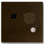 Oil Rubbed Bronze Entry Phone with Color Video Camera Auto Disconnect Blue LED Flush Mount in a Double Gang Box or Surface Mount with an Optional VE-5x5 with Enhanced Weather Protection (EWP)