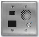 Stainless Steel Entry Phone with Proximity Card Reader & Color Video Camera Flush Mounts in a Double Gang Box or Surface Mount with an Optional VE-5x5 with Enhanced Weather Protection (EWP)