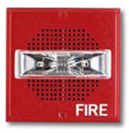 2 Watt Speaker Strobe Square Wall 24VDC 15/30/75/110CD No Lettering Red