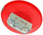 2 Watt Speaker Strobe Round Ceiling 24VDC 15/30/75/95CD Red