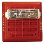 8 Watt Vandal Resistant Speaker Strobe Wall 24VDC 15/30/75/110CD Red