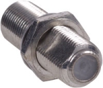 AV Module F-Connector F/F Coupler 3/8in. Bulk Connector Nickel (Pack of 100)