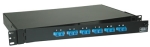 Optichannel Rack Mount Panel 6 SC Duplex Adapters Loaded Black