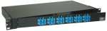 Optichannel Rack Mount Panel 24 SC Duplex Adapters Loaded Black