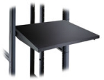 Fixed Writing Shelf/Keyboard bolts to any 19in. rack Black Melamine finish