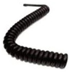 Telephone Handset Cord with Flat Black Cable with 1.5 Inch Lead  6 Ft  ***Call For Current Pricing***