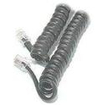 Telephone Handset Cord with Dark Gray Cable with 1.5 Inch Lead  6 Ft  ***Call For Current Pricing***