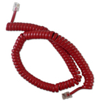 Telephone Handset Cord with Cherry Red Cable with 1.5 Inch Lead 12 Ft ***Call For Current Pricing***