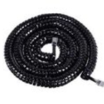 Telephone Handset Cord with Black Cable with 4 Inch Lead  25 Ft  ***Call For Current Pricing***